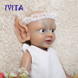 3320 IVITA 19'' Floppy Silicone Reborn Baby Girl Elf Fairy Silicone Doll