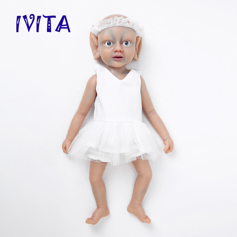 3320 IVITA 19'' Floppy Silicone Reborn Baby Girl Elf Fairy Silicone Doll