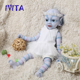 3320 IVITA 19'' Floppy Silicone Reborn Baby Girl Elf Fairy Silicone Doll