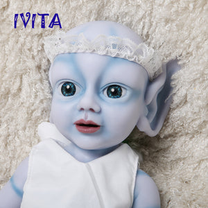 3320 IVITA 19'' Floppy Silicone Reborn Baby Girl Elf Fairy Silicone Doll