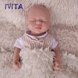 1557 IVITA 15'' Eyes Closed Alseep Silicone Reborn Baby Platium Soft Silicone Doll