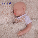 1557 IVITA 15'' Eyes Closed Alseep Silicone Reborn Baby Platium Soft Silicone Doll