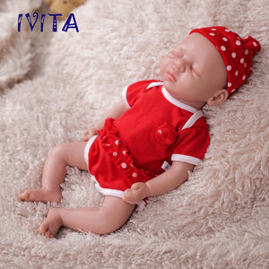 1557 IVITA 15'' Eyes Closed Alseep Silicone Reborn Baby Platium Soft Silicone Doll