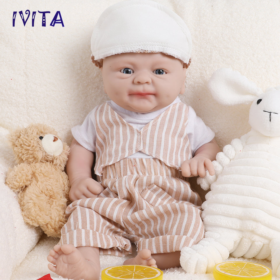 1512 IVITA 14in to 20in Alive Silicone Reborn Baby Boy and Gril Preemie Silicone Doll