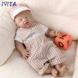 1514 IVITA 12in to 20in Floppy Silicone Doll Sleeping Reborn Baby Boy And Girl Squishy Asleep Doll