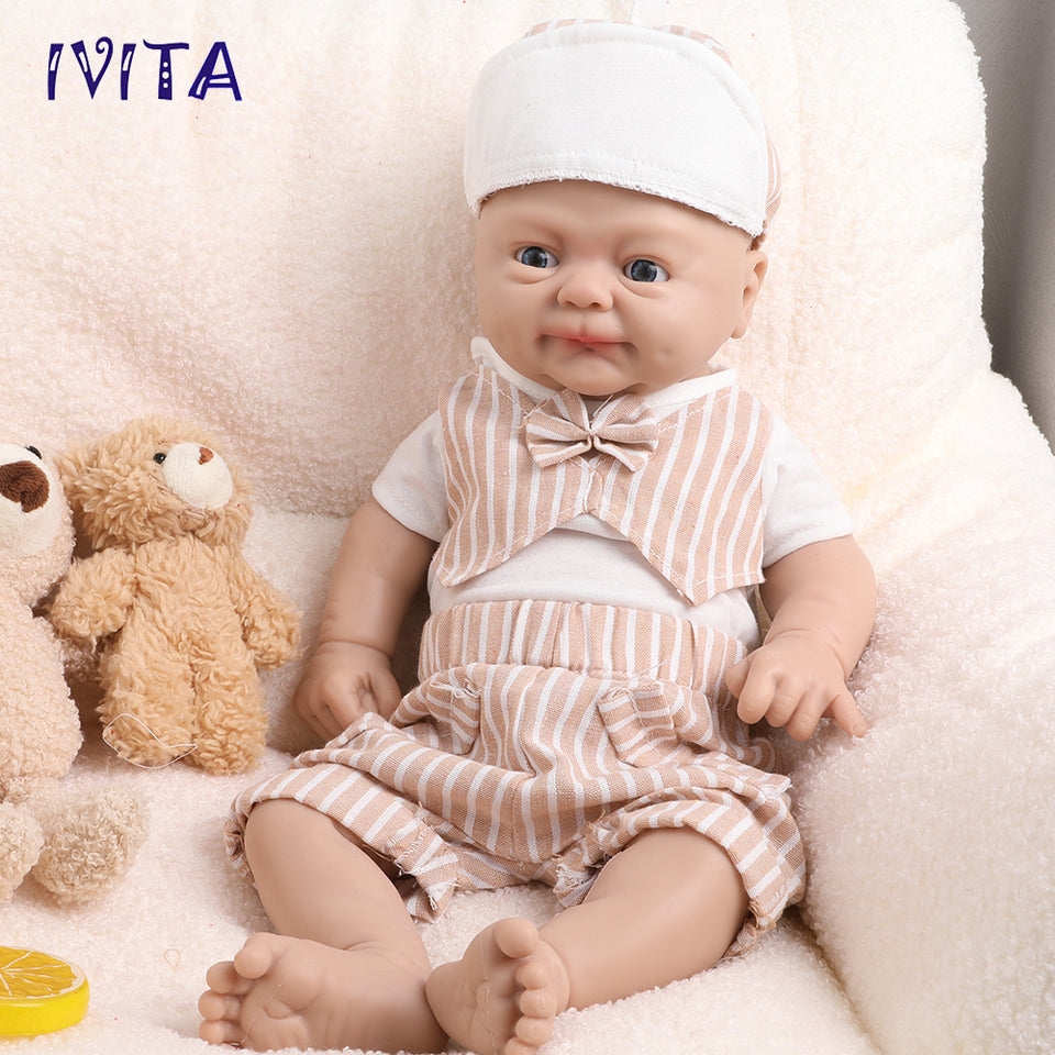 1512 IVITA 14in to 20in Alive Silicone Reborn Baby Boy and Gril Preemie Silicone Doll