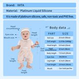 1513 IVITA 23'' Realistic Big Silicone Doll Reborn Baby Boy / Girl Laughing Doll