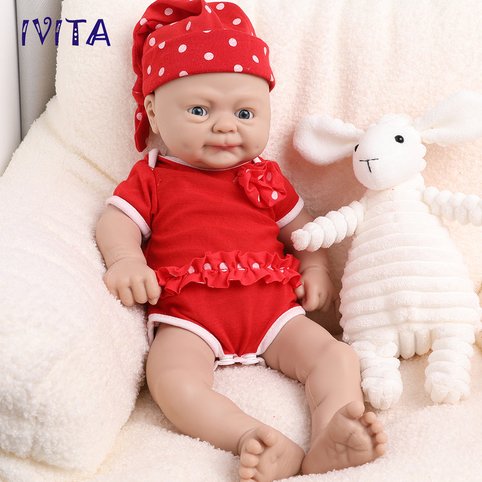 1512 IVITA 14in to 20in Alive Silicone Reborn Baby Boy and Gril Preemie Silicone Doll