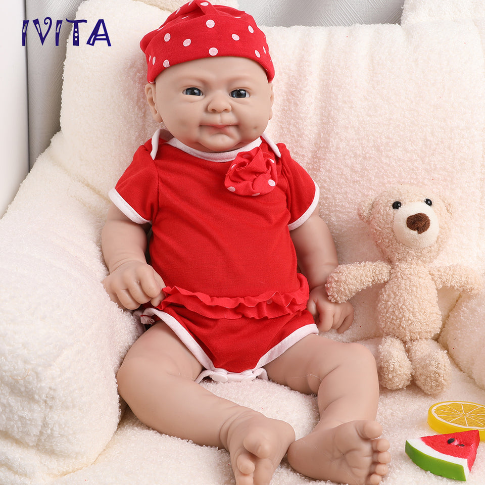 1512 IVITA 14in to 20in Alive Silicone Reborn Baby Boy and Gril Preemie Silicone Doll