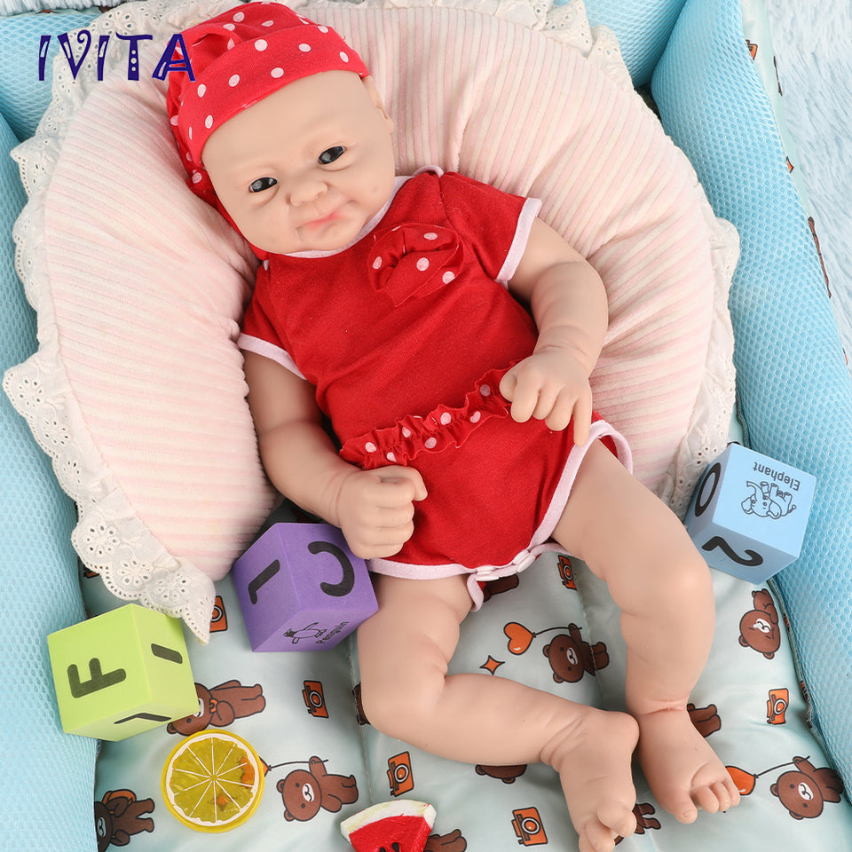 1512 IVITA 14in to 20in Alive Silicone Reborn Baby Boy and Gril Preemie Silicone Doll
