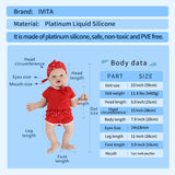 1513 IVITA 23'' Realistic Big Silicone Doll Reborn Baby Boy / Girl Laughing Doll