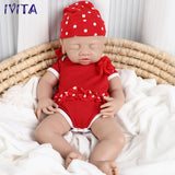 1514 IVITA 12in to 20in Floppy Silicone Doll Sleeping Reborn Baby Boy And Girl Squishy Asleep Doll