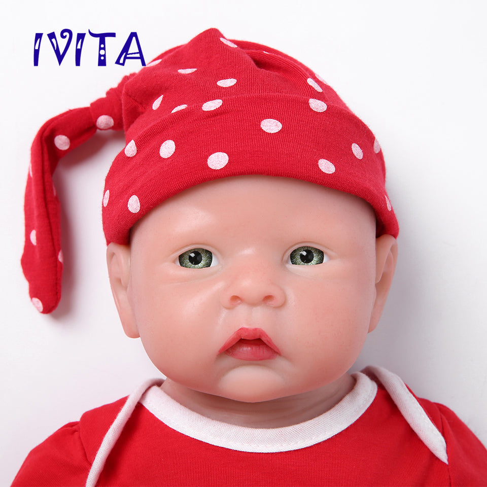 1521 IVITA 20'' Full Body Silicone Reborn Baby Boy and Girl Lifelike Floppy Silicone Doll