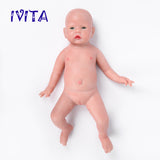 1521 IVITA 20'' Full Body Silicone Reborn Baby Boy and Girl Lifelike Floppy Silicone Doll