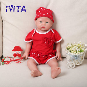 1521 IVITA 20'' Full Body Silicone Reborn Baby Boy and Girl Lifelike Floppy Silicone Doll