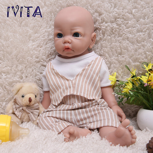 1527 IVITA 17‘’ Silicone Reborn Baby Boy and Girl 100% Platinum Liquid Silicone Doll