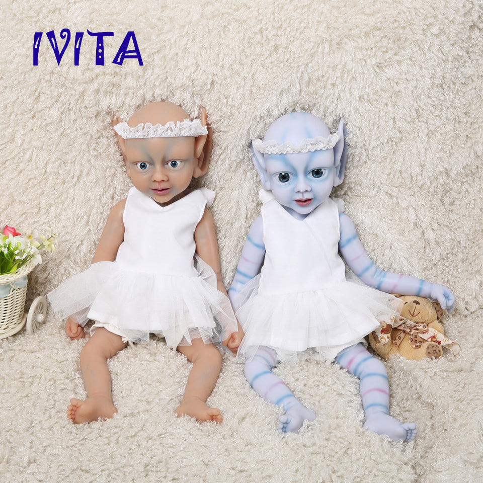 3320 IVITA 19'' Floppy Silicone Reborn Baby Girl Elf Fairy Silicone Doll