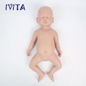 1529 IVITA 19'' Eyes Closed 100% Full Body Silicone Reborn Baby Girl and Boy Silicone Doll