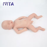 1553 IVITA 20'' Eyes Closed Silicone Reborn Baby Sleeping Squishy Silicone Doll