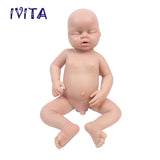 1553 IVITA 20'' Eyes Closed Silicone Reborn Baby Sleeping Squishy Silicone Doll