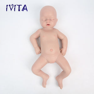 1553 IVITA 20'' Eyes Closed Silicone Reborn Baby Sleeping Squishy Silicone Doll