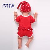 1515 IVITA 20'' Realistic Silicone Doll Blue Eyes Fullbody Silicone Reborn Baby