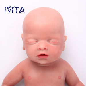 1514 IVITA 18'' Floppy Silicone Doll Sleeping Reborn Baby Boy And Girl Squishy Asleep Doll