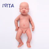 1514 IVITA 18'' Floppy Silicone Doll Sleeping Reborn Baby Boy And Girl Squishy Asleep Doll