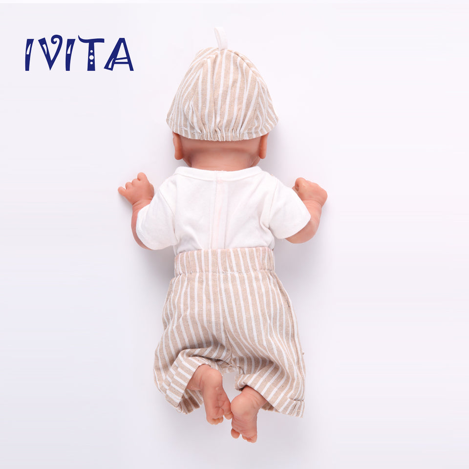 1512 IVITA 14'' Alive Silicone Reborn Baby Boy and Gril Preemie Silicone Doll