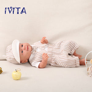 1512 IVITA 14'' Alive Silicone Reborn Baby Boy and Gril Preemie Silicone Doll