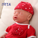 1514 IVITA 18'' Floppy Silicone Doll Sleeping Reborn Baby Boy And Girl Squishy Asleep Doll