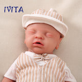 1514 IVITA 18'' Floppy Silicone Doll Sleeping Reborn Baby Boy And Girl Squishy Asleep Doll