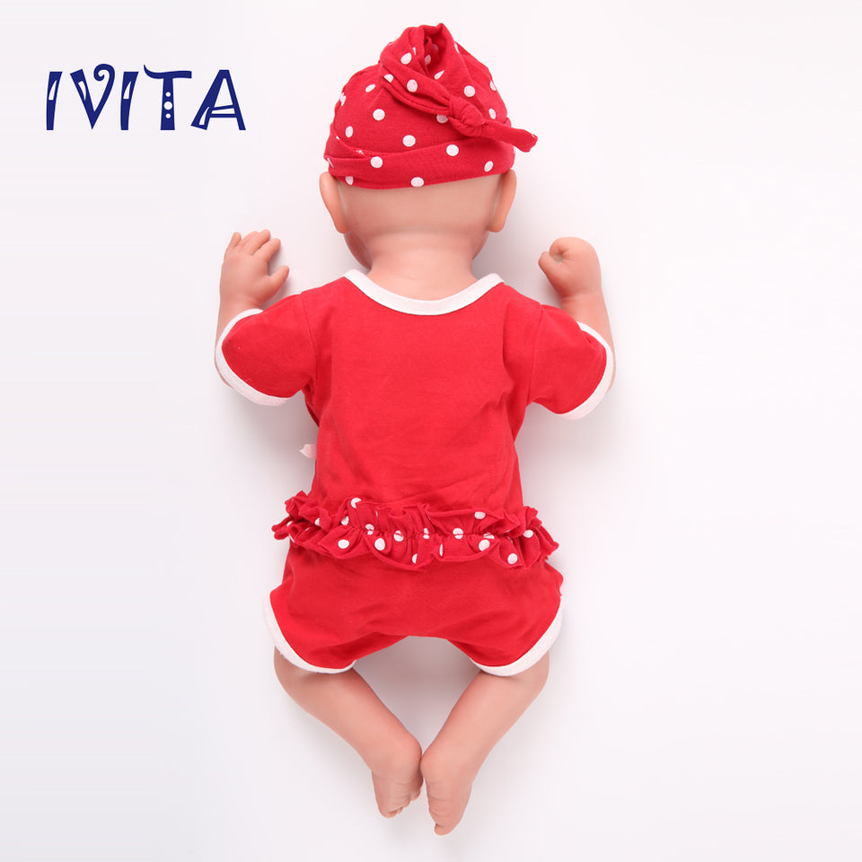 1507 IVITA 18'' Eyes Closed Full Body Silicone Reborn Baby Girl and Boy