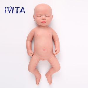 1507 IVITA 18'' Eyes Closed Full Body Silicone Reborn Baby Girl and Boy