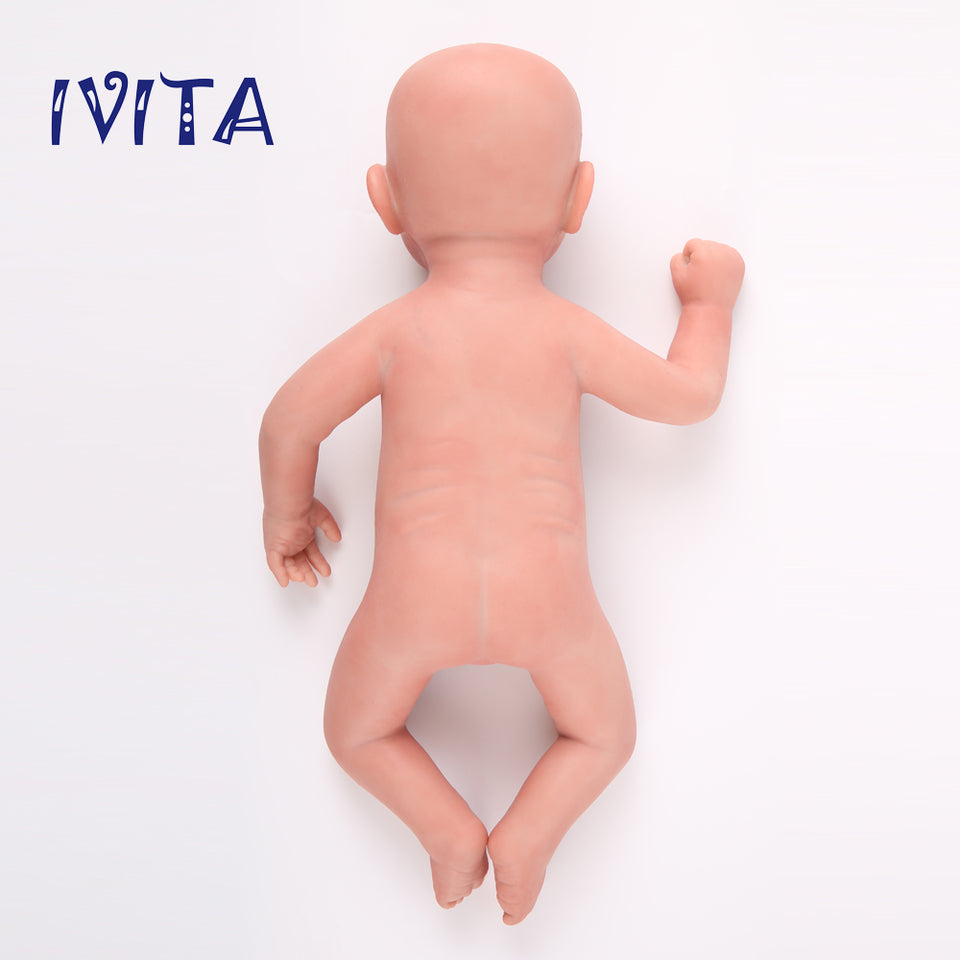 1507 IVITA 18'' Eyes Closed Full Body Silicone Reborn Baby Girl and Boy