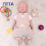 1529 IVITA 19'' Eyes Closed 100% Full Body Silicone Reborn Baby Girl and Boy Silicone Doll