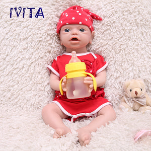 1533 IVITA 21'' Floppy Silicone Reborn Baby Big Boy And Girl Mouth Open Can Take Dummy