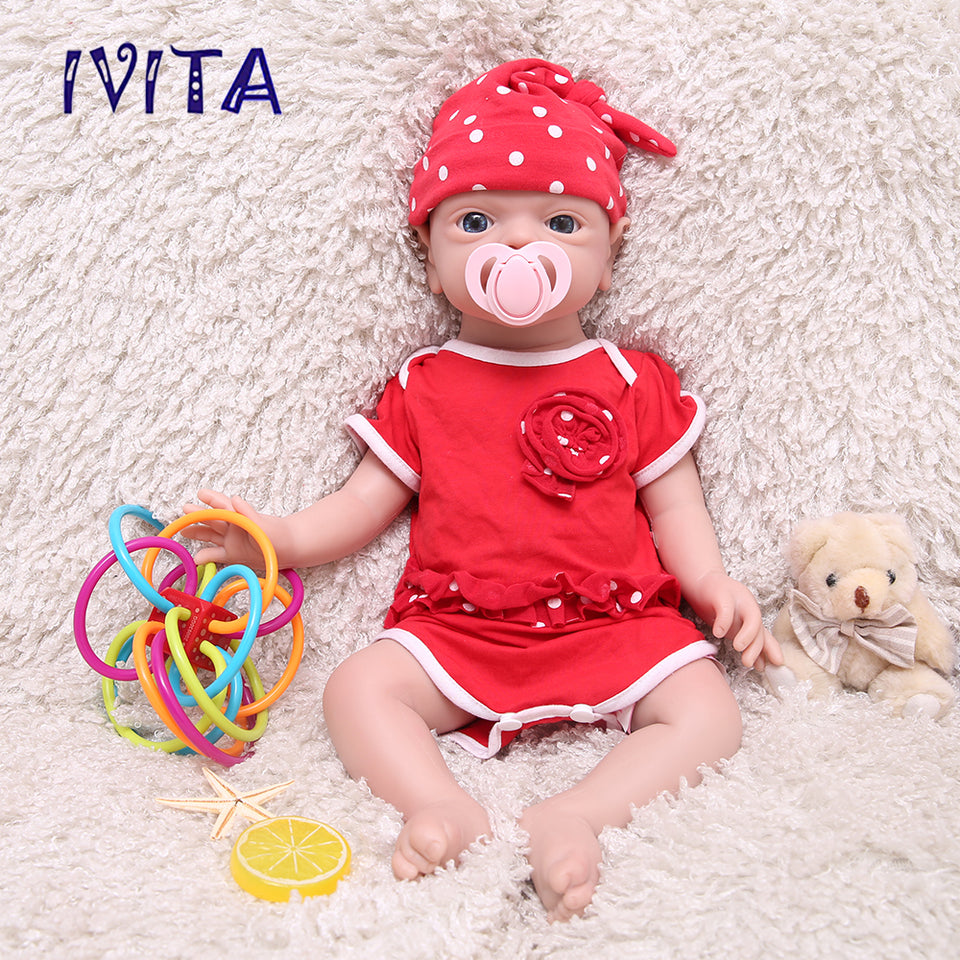 1533 IVITA 21'' Floppy Silicone Reborn Baby Big Boy And Girl Mouth Open Can Take Dummy