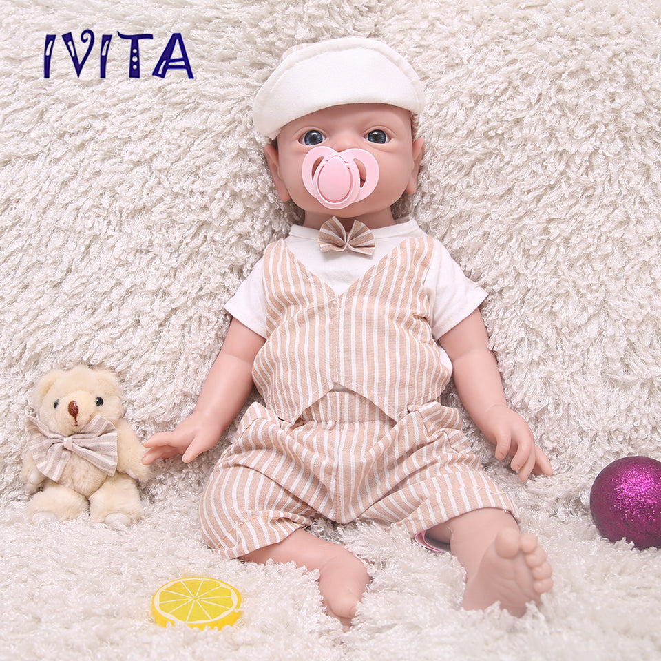 1533 IVITA 21'' Floppy Silicone Reborn Baby Big Boy And Girl Mouth Open Can Take Dummy