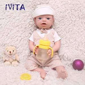 1533 IVITA 21'' Floppy Silicone Reborn Baby Big Boy And Girl Mouth Open Can Take Dummy