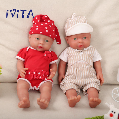 1503 IVITA 16'' Silicone Reborn Baby Boy and Girl Handmade Silicone Doll