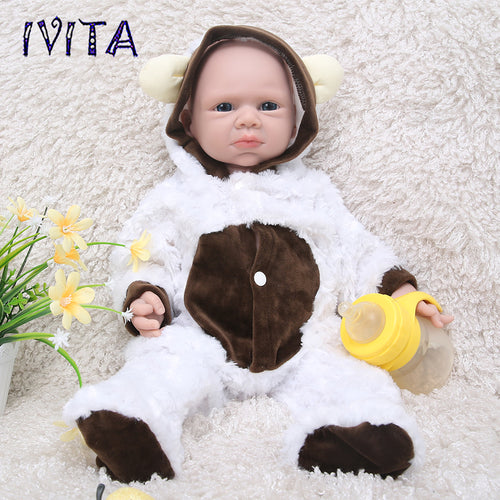 1524 IVITA 20'' Soft Silicone Reborn Baby Boy and Girl Platinum Liquid Silicone Doll Kids Gift