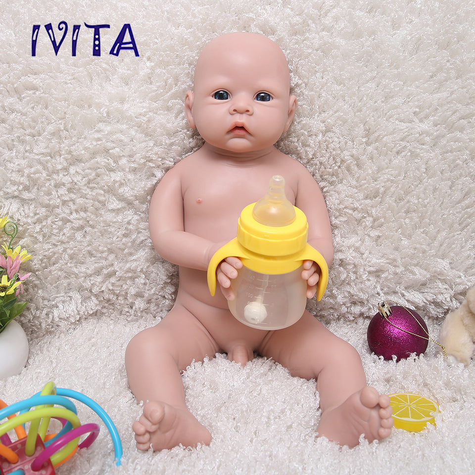 1521 IVITA 20'' Full Body Silicone Reborn Baby Boy and Girl Lifelike Floppy Silicone Doll