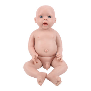 1515 IVITA 20'' Realistic Silicone Doll Blue Eyes Fullbody Silicone Reborn Baby