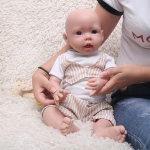 1515 IVITA 20'' Realistic Silicone Doll Blue Eyes Fullbody Silicone Reborn Baby