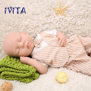 1507 IVITA 18'' Eyes Closed Full Body Silicone Reborn Baby Girl and Boy