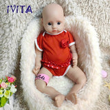 1562 IVITA 18'' Lifelike Silicone Reborn Baby Squishy Silicone Newborn Doll Kids Xmas Gift